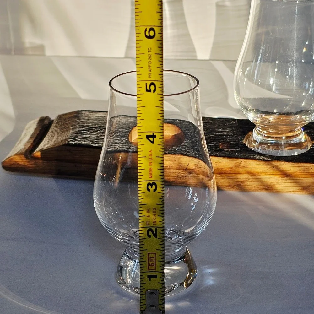 NEW Glencairn Whiskey Tasting Flight Set‎ 4 Glasses Reclaimed Barrel Stave Gift - Picture 8 of 16